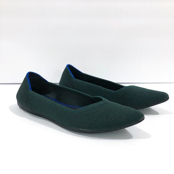 Rothy's The Point Emerald Green Pointed Toe Flats 7.5 - Picture 10 of 10